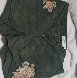 Army green shorts